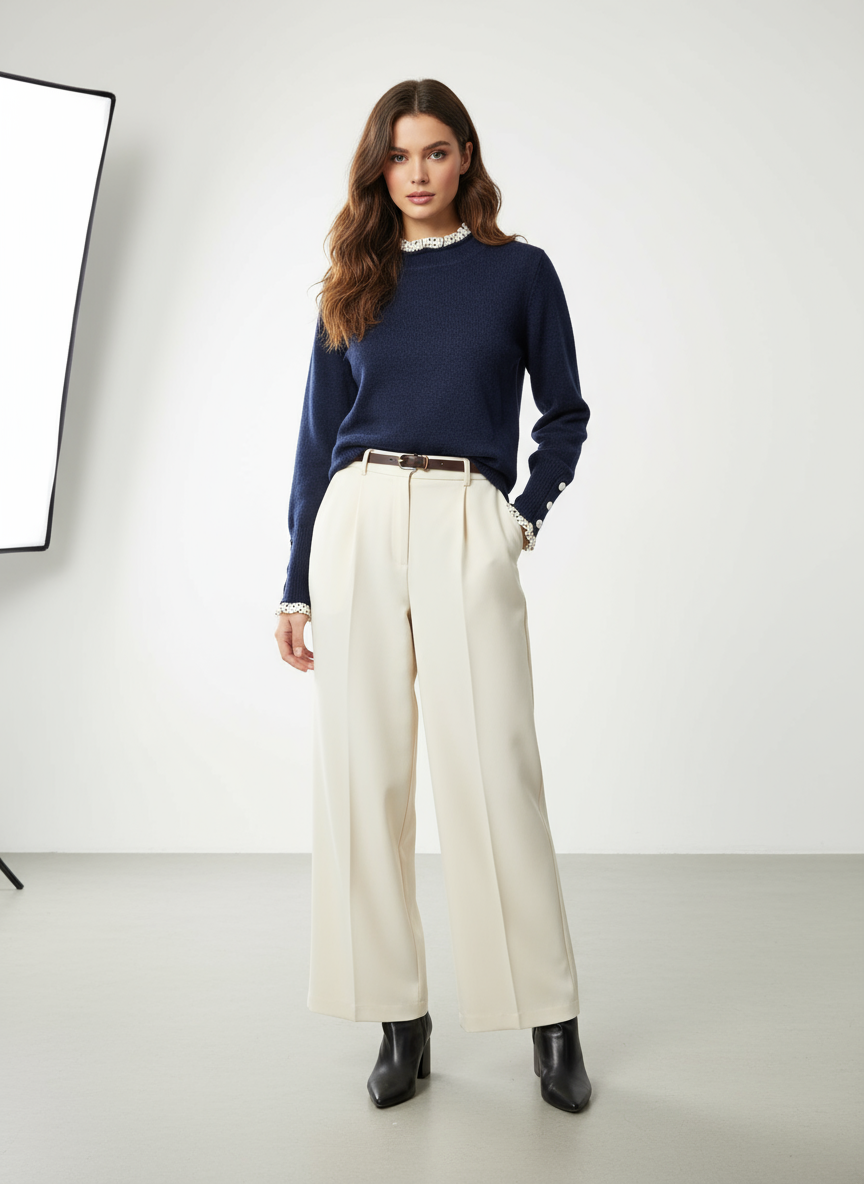 PULL AURA - Bleu marine